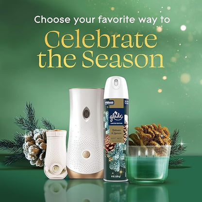 Glade Automatic Spray Refill, Balsam & Spruce, Scented Air Freshener for Home and Bathroom, 6.2 Oz