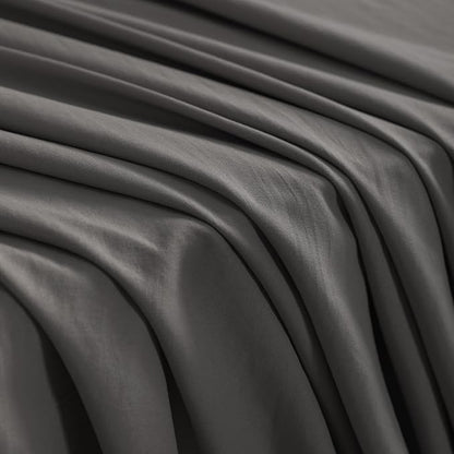 NTBAY Twin Comforter Set with Sheets, 5 Pieces Soft and Breathable Twin Bedding Set, Twin Bed in a Bag, Down Alternative Comforter Set Solid Color All Season, Kids Bedding Set, Dark Grey