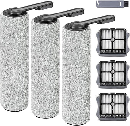 Roller Brush and Filters Replacement Compatible with Tineco Floor ONE S5/Floor One S5 Pro Cordless Vacuum Cleaner,(Not for Other S5 Series Models)3 Brushes Roller,3Filters