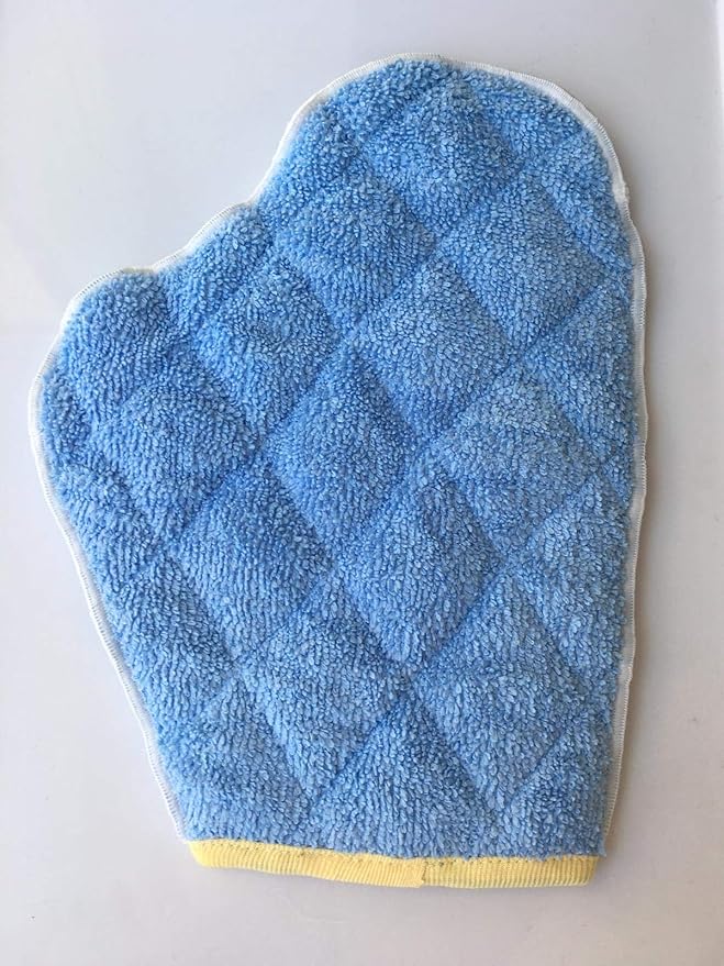Soft Microfiber Dust Mitt - Comfortable and Reusable Dusting Mitten for Household Cleaning | Multipurpose Cloth Glove Wipes Off Dirt for Living Room, Bathroom and Kitchen Furnitures | Blue, 1 Pack