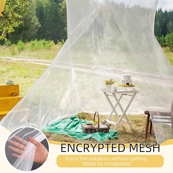 4 Corners Mosquito Net for Mosquiteros para Camas Bed Canopies Netting Bed Drapes Rectangular Mosquito Mesh for Camping Home Outdoor Travel (White,L75 X W59 X H67 Inch,Opening)