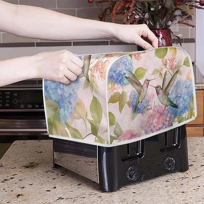 Hummingbird Kitchen Blender Cover Toaster Cover 2 Slice Washable Kitchen Accessories Flower Pattern Small Appliance Protector Dustproof Covers