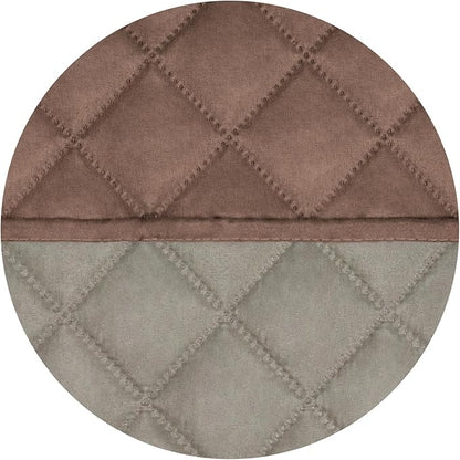 PureFit Reversible Quilted Sofa Cover, Water Resistant Slipcover Furniture Protector, Washable Couch Cover with Non Slip and Elastic Straps for Kids, Dogs, Pets (Oversized Chair, Brown/Beige)