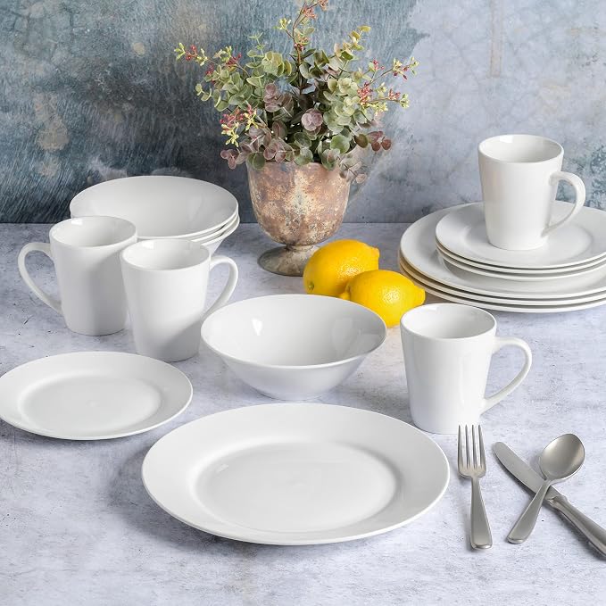 Gibson Home Amelia Court Porcelain Chip and Scratch Resistant Dinnerware Set