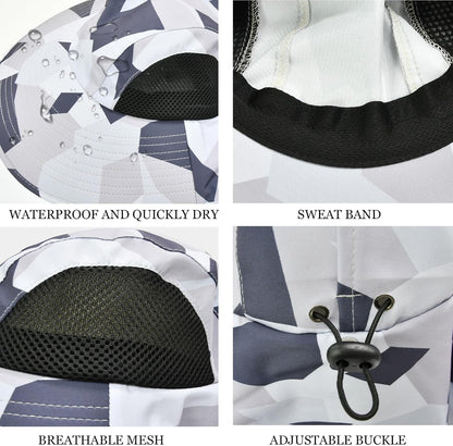 Sun Hat for Men Women with Neck Flap,UPF 50+ UV Protective Hiking Fishing Hats,Wide Brim Sun Hat for Women&Men