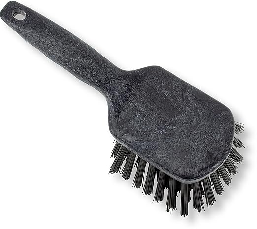 SPARTA 40541EC03 Plastic Scrub Brush, Utility Brush, Kitchen Brush With Hanging Hole For Cleaning, 8 Inches, Black