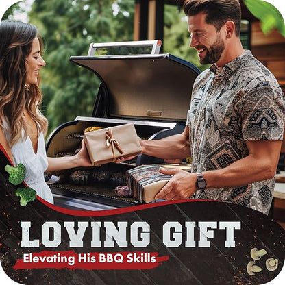 KITCHEN PERFECTION XL Silicone Smoker Oven Gloves-Extreme Heat Resistant BBQ Gloves-Handle Hot Food Right on Your Grill Fryer&Pit|Waterproof Grilling Cooking Baking Mitts|Superior Value Set+3 Bonuses