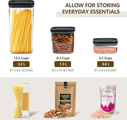 4 PACK Dog Treat Container 0.6 Qt*2+1.5 Qt+3.4 Qt, Airtight Food Storage Container, Clear Food Grade Canisters with Lids, Dog Treat Jar Food Canister Set for Dog Food, Snack, Cookie