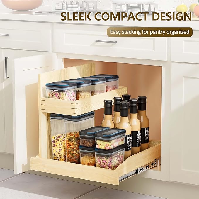 Flip-Lock Airtight Food Storage Containers 6-PC (0.6 Qt*2+1.6 Qt*3+3.4 Qt),Leakproof Ring Seal Top,Anti-Slip Pantry Canister for Flour Sugar,Coffee,Dog Food Treat,Rectangle Black