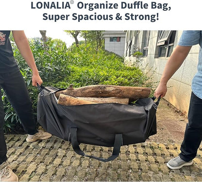 46 Inch Large Duffle Bag for Travel Camping - 127L Extra Large Heavy Duty Duffel Bag, Sport Equipment Storage Bag with 2 Sides Handles-Black