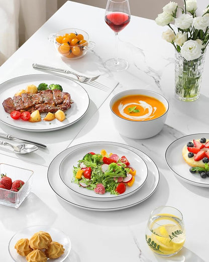 MALACASA 24-Piece Dinnerware Set