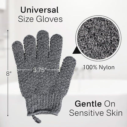 Yiclick Heavy Exfoliating Gloves, Exfoliating Body Scrubber for Bath Shower Exfoliation, Body Scrub Exfoliator for Dead Skin Remover, Exfoliate Sponge Loofah Washcloth Mitt Men Women