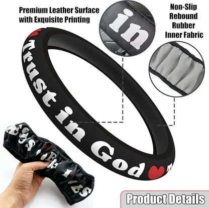 Christian Trust in God Steering Wheel Cover