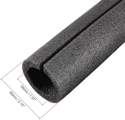 uxcell Foam Tube 1.64 Ft Length 1.37in ID 2.15in OD Hollow Pipe Cover for Protecting Pipes and Heat Preservation Black 4 Pack