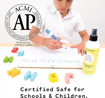 Remooble Dry Erase Whiteboard Cleaner Spray & Microfiber Cleaning Cloth - Safely Removes Tough Stains and Ghosting, 8 oz.