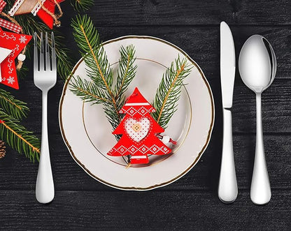 Silverware Set Service for 2, E-far 10-Piece Stainless Steel Flatware Set
