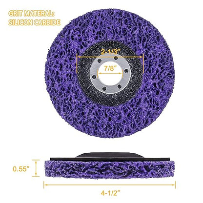 12 Pack 4-1/2" x 7/8" Strip Discs Stripping Wheel Fit Angle Grinder Clean and Remove Paint Coating Rust Welds Oxidation
