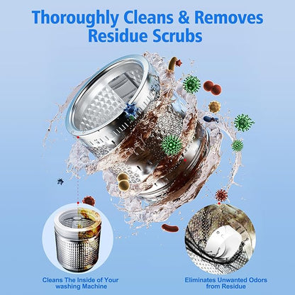 USKICH Washing Machine Cleaner Descaler 40 Pack-Deep Cleaning Tablets For HE Front Loader & Top Load Washer,Washer Machine Cleaning Tablets Clean Inside Drum and Laundry Tub Seal,Septic Safe