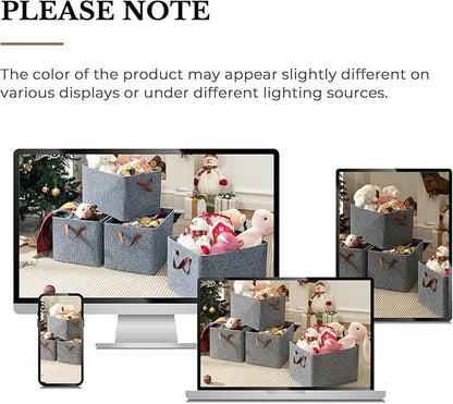 GRANNY SAYS Storage Baskets for Shelves, Closet Organizer Bins, Clothes Storage Bins with Metal Frame, Extra Large Baskets for Organizing and Storage, Collapsible, Gray, 2-Pack
