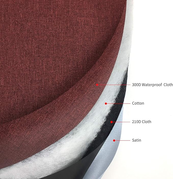 Stand Mixer Dust Cover with 3 Pockets Compatible with KitchenAid Tilt Head, Easy Cleaning,Waterproof,Can Ironable (Red Wine, Fits for 4.5-Quart and All 5-Quart)