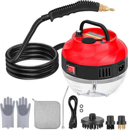 Portable Handheld Steam Cleaner, 2500W High Pressure Steam Cleaner for Cleaning with Accessories, Large Capacity 10s Fast Heating Steamer for Home, Car Detailing, Grout, Tile