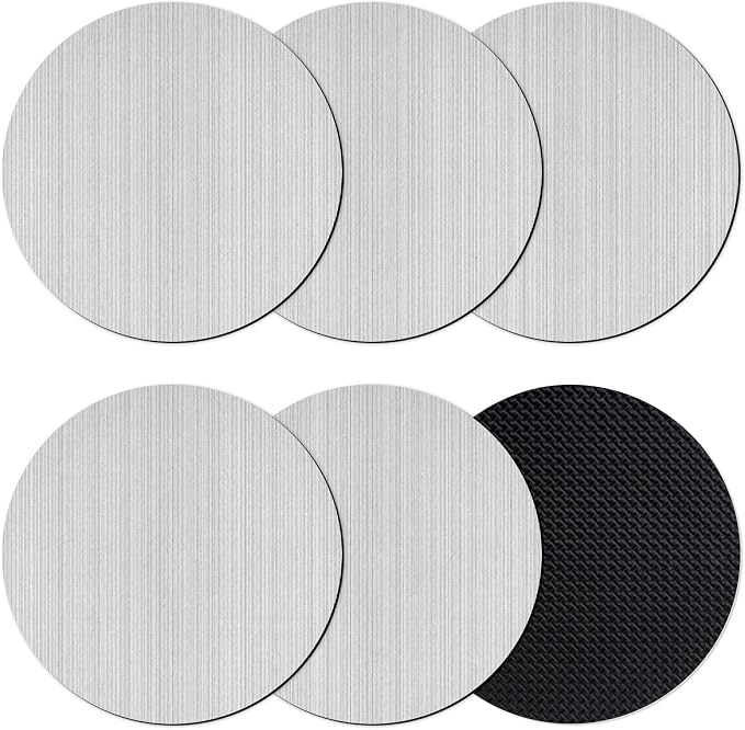 Gray Thin Lines Coasters Set of 6, Absorbent Coasters