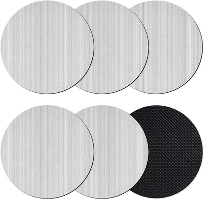 Gray Thin Lines Coasters Set of 6, Absorbent Coasters