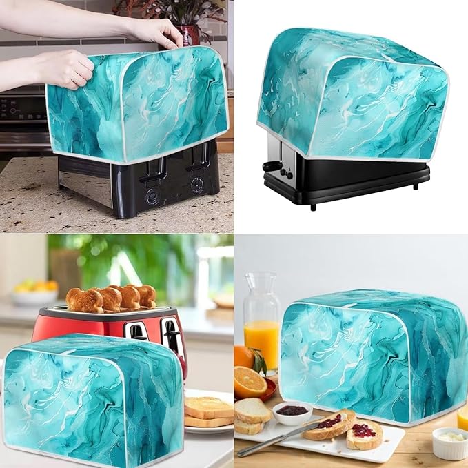 Marble Dust Cover Set Washable Coffee Maker Appliance Blender Covers Bread Maker Toaster Protection Dustproof Kitchen Accessories