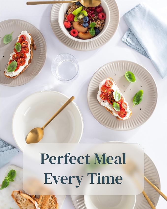 24 Piece Stoneware Dinnerware Set