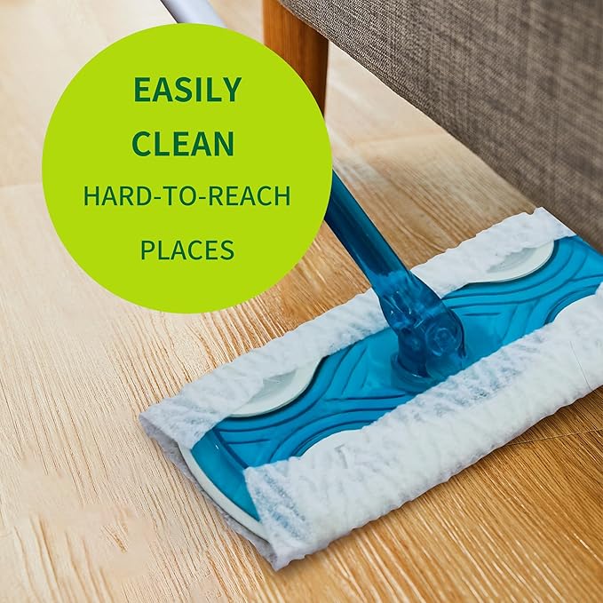 Dr.Easy Dry Sweeping Cloths,72ct Disposable Mopping Pads Refil Pack,fits SWIFFER Sweeper and Other Electrostatic Mop Heads for Floor Mopping and Cleaning.Bigger Size 8x11in,Catch& Lock Dirt & Hair.