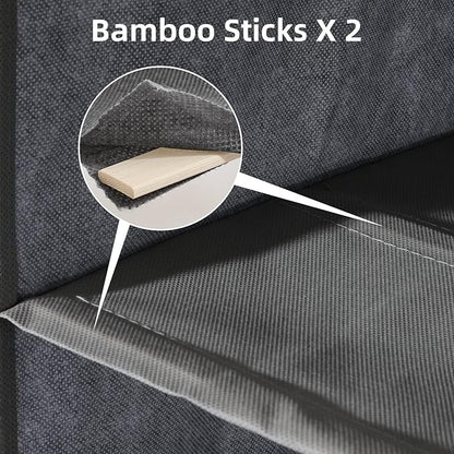 2-Pack Hanging Organizer, 4-Shelf Closet Shelves With Side Pockets, Grey