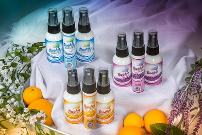 Flushie Pre-Toilet Spray for Poop Travel Size Toiletries Bathroom Spray for Poop Spray for Toilet Deodorizer Traveling Essentials Poop deodorizer Poop Odor eliminator 4oz (Lavender, 1 Pack)