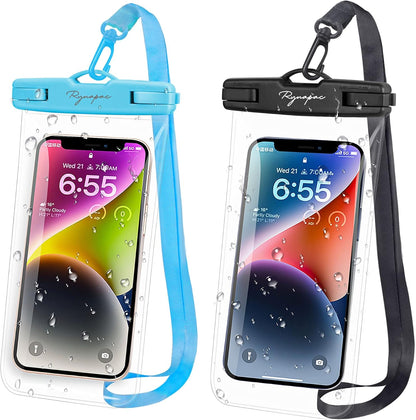 Waterproof Phone Pouch Bag - 7.5in Waterproof Phone Case for Beach Travel Must Haves, IPX8 Underwater Holder with Lanyard for iPhone 16 15 Pro Max Galaxy S24+ 23 Pixel 8a, Cruise Essentials