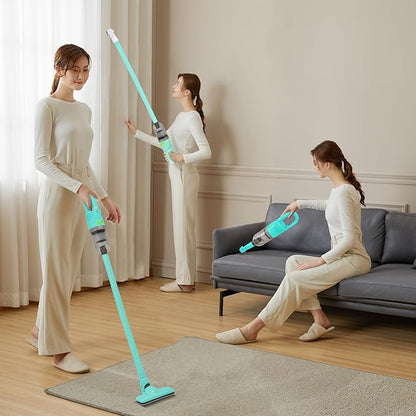 Handheld Vacuum Cleaner,Ultra-Lightweight Mini Portable Vacuums for Home, 6 in 1 Stick Vac Cleaners for Car,Pet Hair(Green Cordless)