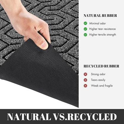 Yimobra 72x24 Indoor Outdoor Runner Rug, Heavy-Duty Waterproof Entrance Mat for High Traffic Areas, Commercial Grade Welcome Door Mat, Easy Clean, Mix Grey