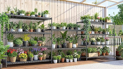 AIRAJ 60” W Storage Shelves Heavy Duty | 5 Tier Wire Shelving | 3500 LBS Metal Shelving | Garage Shelving Units and Storage | Rolling Wire Rack with Wheels | Adjustable Layer Height | 60”W×24”D×72” H