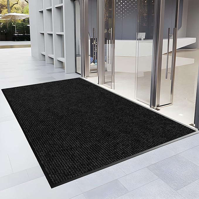 2′ x 16′ Front Door Mat Indoor Outdoor Entrance, Commercial Floor Mat Heavy Duty Dirt Trapper Entryway Doormat, Custom Size Non Slip Rubber Backing Welcome mat, Door Mat for High Traffic Area