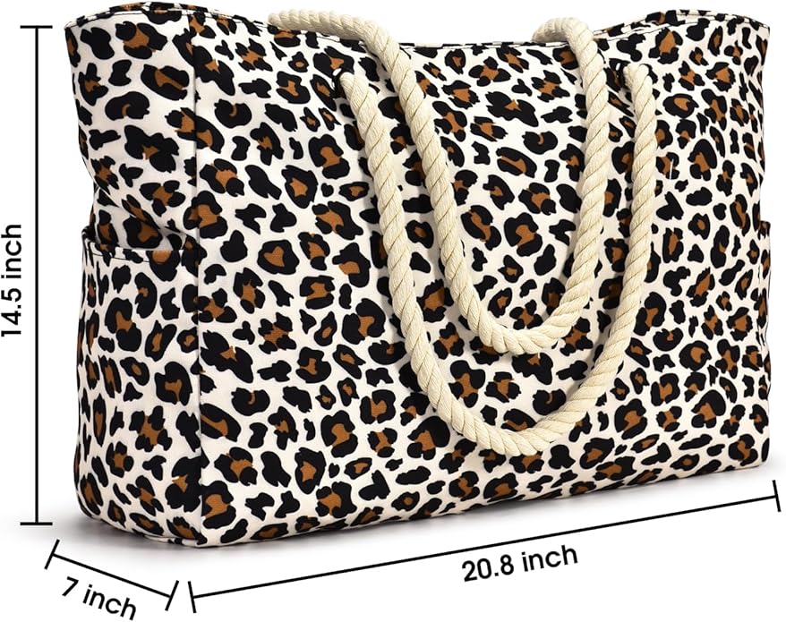 Becokan Beach Bag Large Beach Tote Bag for Women Waterproof Sandproof Swim Pool Bag With Zipper