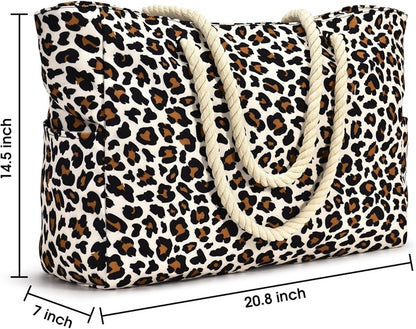 Becokan Beach Bag Large Beach Tote Bag for Women Waterproof Sandproof Swim Pool Bag With Zipper