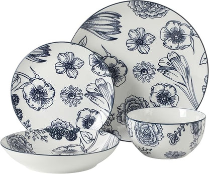 Gibson Home Westerly Court 16-Piece Dinnerware Set, Service