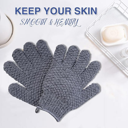 Yiclick Heavy Exfoliating Gloves, Exfoliating Body Scrubber for Bath Shower Exfoliation, Body Scrub Exfoliator for Dead Skin Remover, Exfoliate Sponge Loofah Washcloth Mitt Men Women
