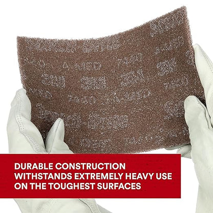 3M Scotch-Brite Heavy Duty Hand Pad 7440B, 6 in x 9 in, Pack of 40, Hand Sanding Pad - Metal Deburring and Finishing Pad - Coating and Corrosion Removal