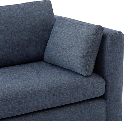 CHITA Oversized Modular Cloud Sectional Sofa Set, FSC Certified U Shaped Couch with Reversible Chaise Modular Sectional Couch, 112 inch Width,5 Seat Modular Sofa Includes 2 Storage Ottomans, Blue
