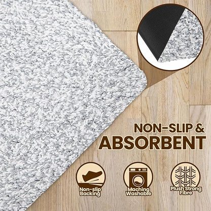Premium Microfiber Indoor Door Mat – 24"x36" Washable Entry Mat, Non-Slip, Waterproof Backing, Super Absorbent, Low Profile Entryway Doormat for Indoor Entrance