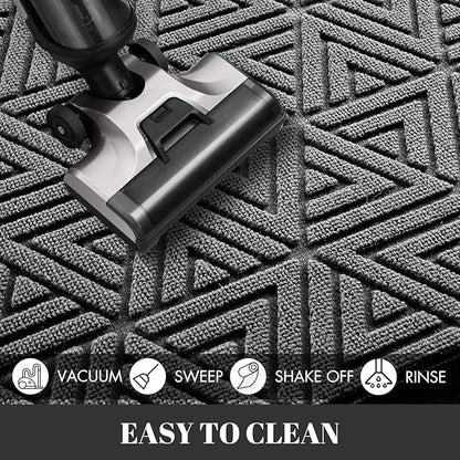Yimobra Front Door Mat Outside Entrance 72 x 24, Waterproof and Washable Outdoor Mat, Non Slip Rubber Backing, Heavy Duty Welcome Matt for Home Entry Floor Porch Garage Office, Low Profile, Grey