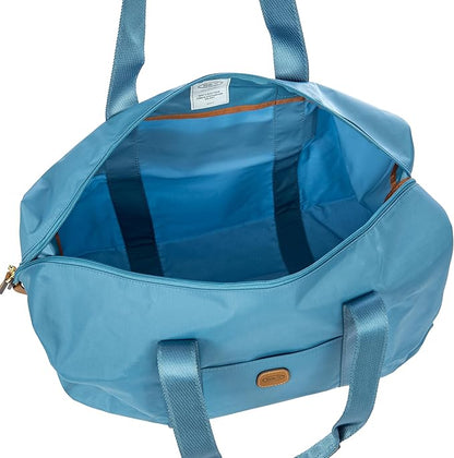 Bric's X-Bag/X-Travel 2.0 Folding Duffel Bag - 18" Carry On and Overnight Travel Bag - Sky