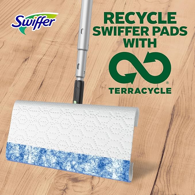 Swiffer Sweeper Pet Heavy Duty Multi-Surface Wet Cloth Refills for Floor Mopping and Cleaning, Fresh scent, 16 count, Pack of 2