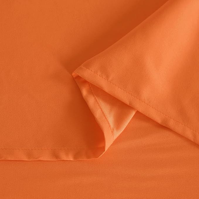 NTBAY Twin Comforter Set with Sheets, 5 Pieces Soft and Breathable Twin Bedding Set, Twin Bed in a Bag, Down Alternative Comforter Set Solid Color All Season, Kids Bedding Set, Orange