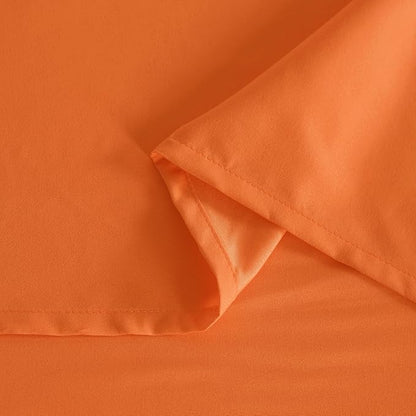 NTBAY Twin Comforter Set with Sheets, 5 Pieces Soft and Breathable Twin Bedding Set, Twin Bed in a Bag, Down Alternative Comforter Set Solid Color All Season, Kids Bedding Set, Orange