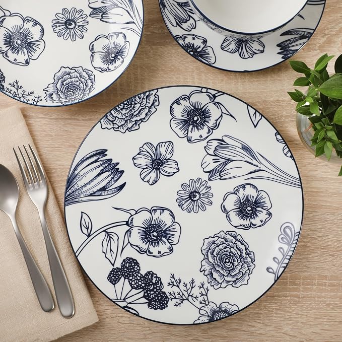 Gibson Home Westerly Court 16-Piece Dinnerware Set, Service